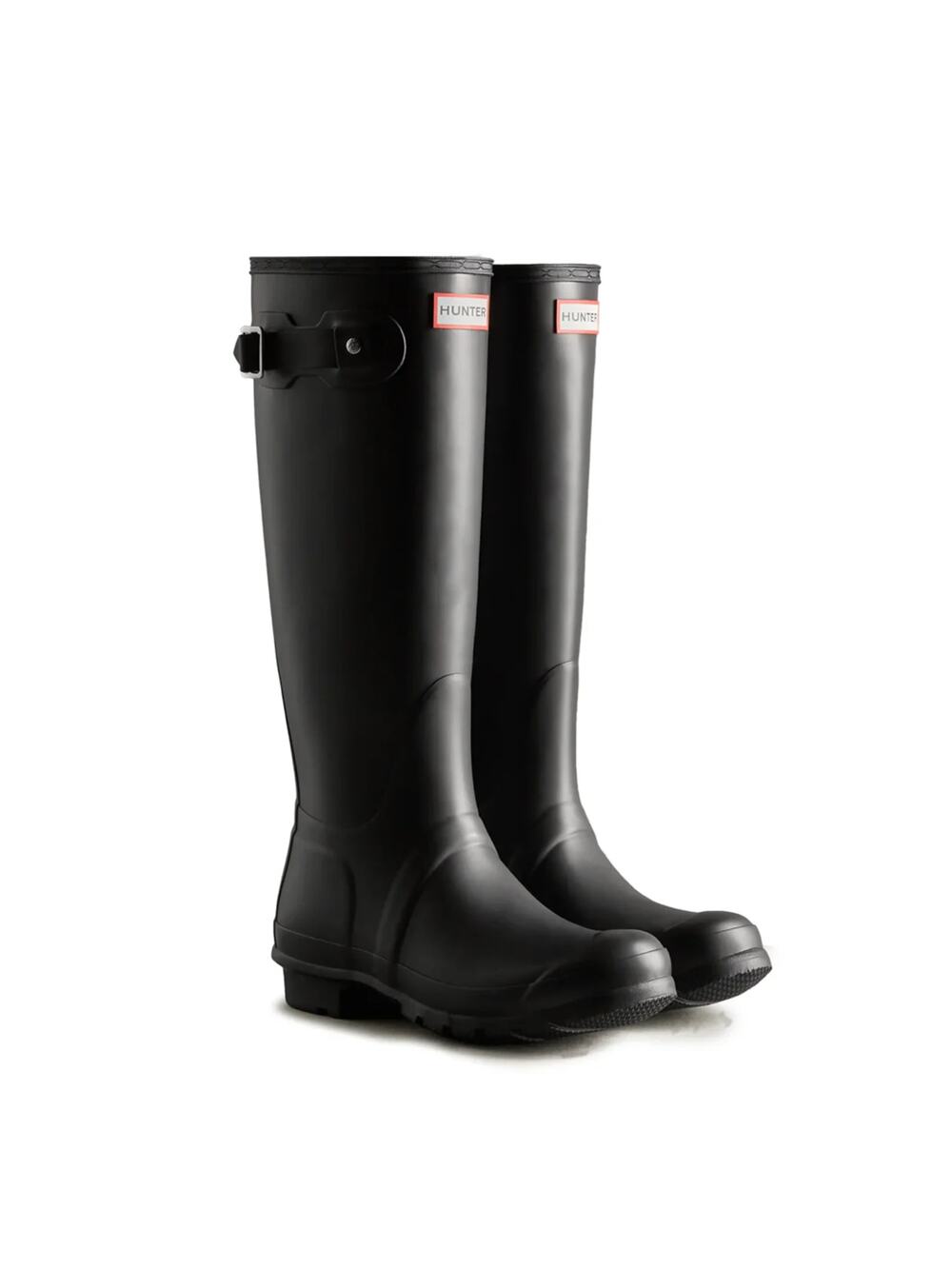 Hunter Original Tall Black Rain Boots + Fleece Liner Socks US 9 UK 7 EU 30.5
